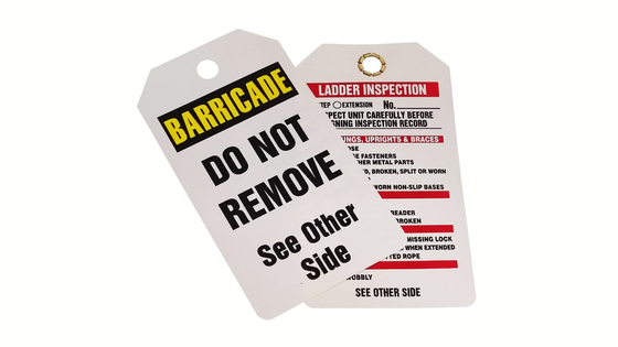 Custom Design Plastic Safety Tag PVC Material For Durable Performance