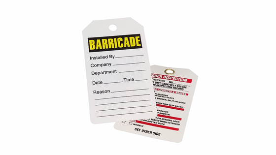 Custom Design Plastic Safety Tag PVC Material For Durable Performance