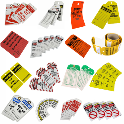 Custom Plastic Tag White Rectangle PVC Safety Tag