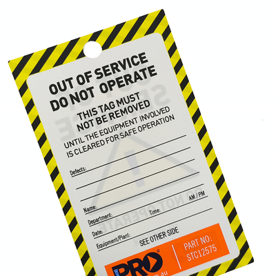 Customized Logo Plastic Safety Tag for Custom Design and Sale of Products