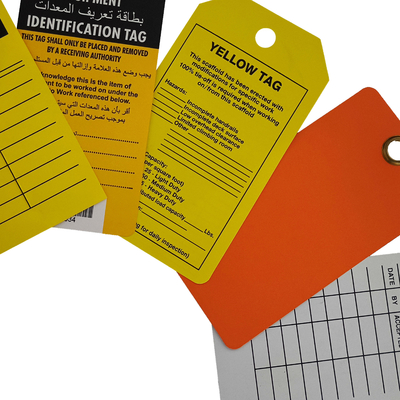 Custom Plastic Safety Tag With Long Lasting Durability And Logo Branding