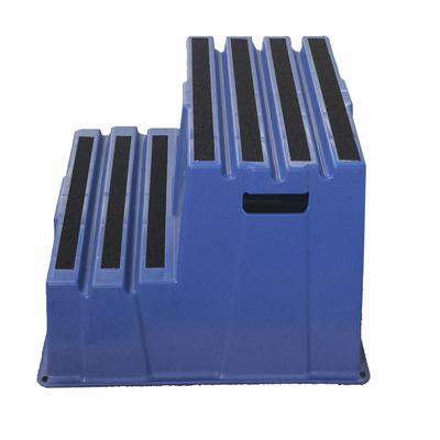 Non Slip Plastic Step Stool With Non Slip Treads 2 Step Lightweight Design 14.25 Inches Deep