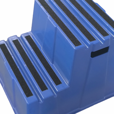 Non Slip Plastic Step Stool With Non Slip Treads 2 Step Lightweight Design 14.25 Inches Deep