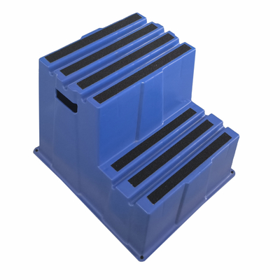 Non Slip Plastic Step Stool With Non Slip Treads 2 Step Lightweight Design 14.25 Inches Deep