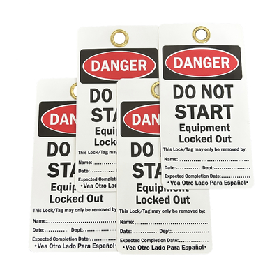 Customized Durable Plastic Safety Tag Design Preventing Accidents