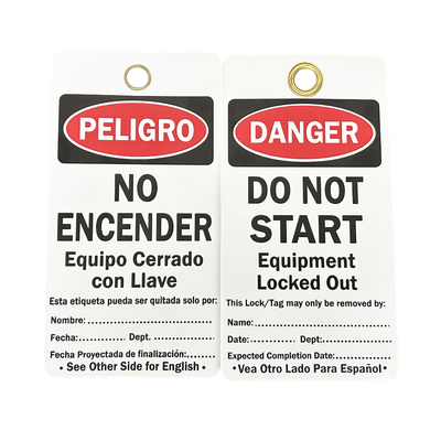 Customized Durable Plastic Safety Tag Design Preventing Accidents