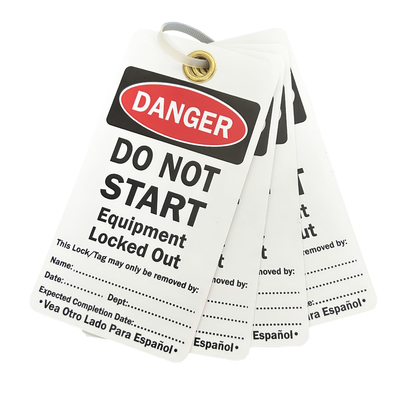 Customized Durable Plastic Safety Tag Design Preventing Accidents