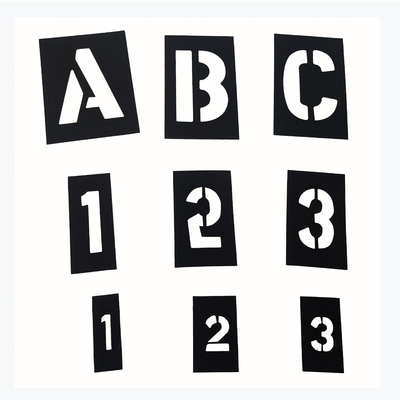 PVC Stencil Black PVC Number and Letter Stencil