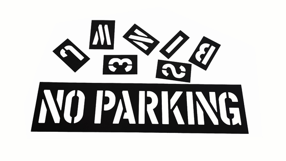 PVC Stencil Black PVC Number and Letter Stencil