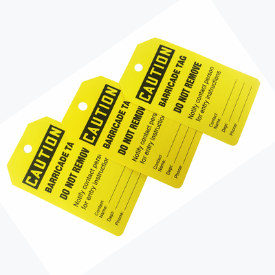 Long Lasting Plastic Safety Tag for Enhanced Workplace Safety