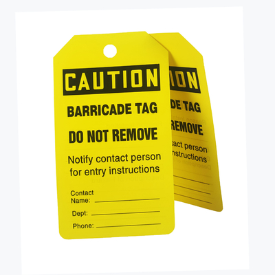 Long Lasting Plastic Safety Tag for Enhanced Workplace Safety