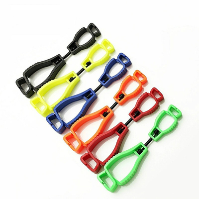 Plastic Glove Clips Multi-Color Custom Logo Safety Interlock Clips for Labor Work