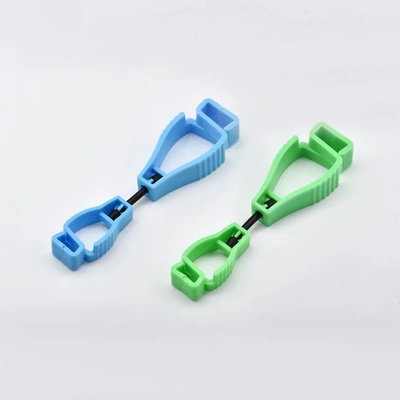 Plastic Glove Clips Multi-Color Custom Logo Safety Interlock Clips for Labor Work