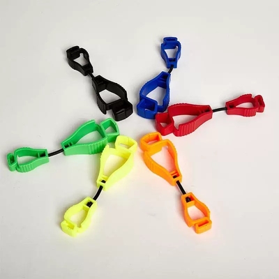 Plastic Glove Clip Green Printing Logo Interlock Glove Guard Clip