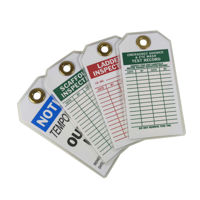 Durable Tag Product Waterproof Plastic Safety Tag With Custom Design
