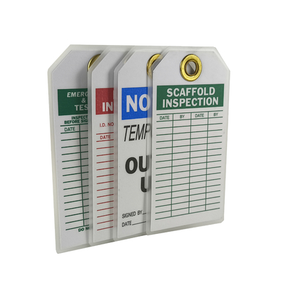 Durable Tag Product Waterproof Plastic Safety Tag With Custom Design