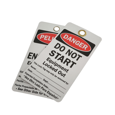 Industrial Plastic Safety Tag With Waterproof And Durable Feature