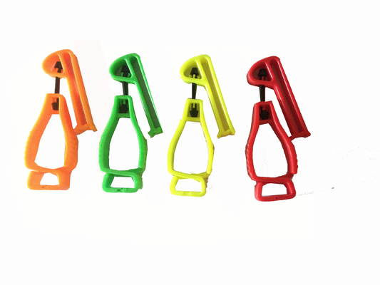 Multi-Color Custom Logo Plastic Glove Clips for Labor Work Safety Interlock Clips