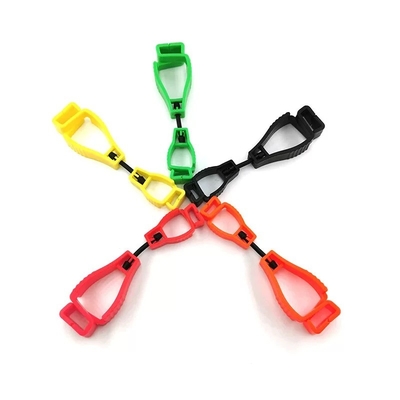Customized Logo Colored Plastic Glove Clip Polythelene Interlock Clips