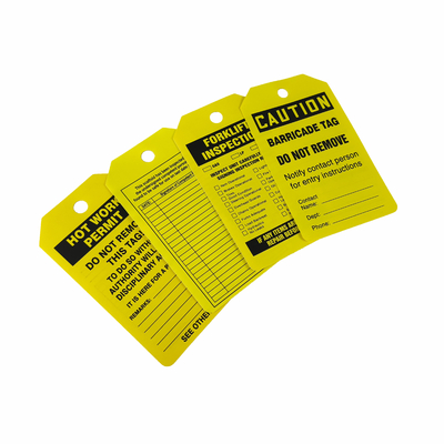 Customized Plastic Safety Tag With Durable Waterproof Design And Logo