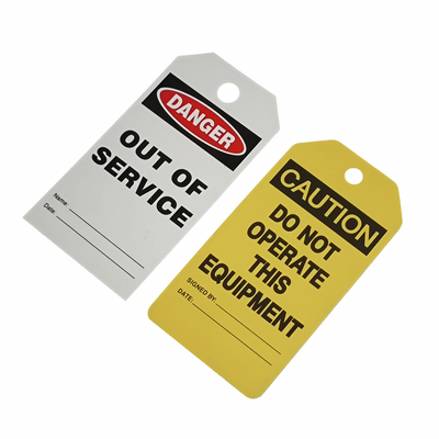 Customizable Plastic Safety Tag for Industrial Compliance