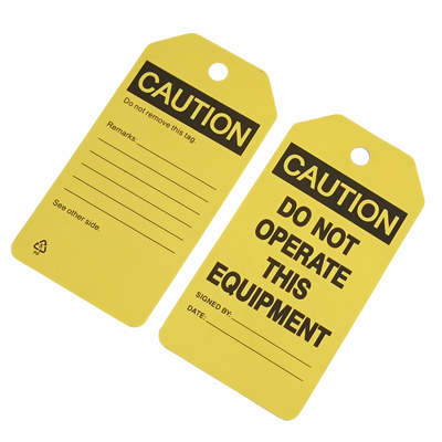 Customizable Plastic Safety Tag for Industrial Compliance