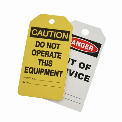 Customizable Plastic Safety Tag for Industrial Compliance