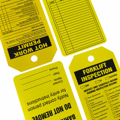Customized Plastic Safety Tag With Durable Waterproof Design And Logo