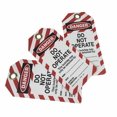 Plastic  Tag PVC Waterproof Rectangle Danger Tag for Industry field
