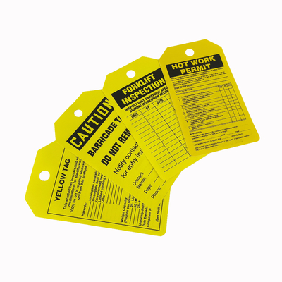 Customizable Plastic  Waterproof Safety Tags for Outdoors Use