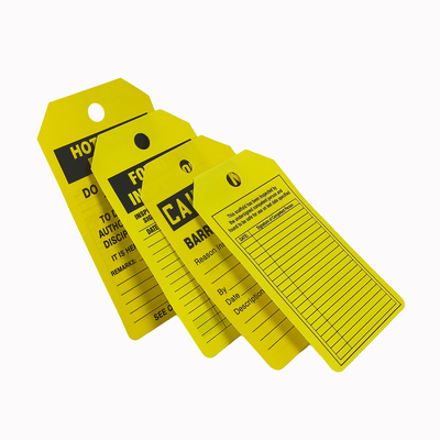 Customizable Plastic  Waterproof Safety Tags for Outdoors Use