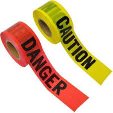 PE Barrier Tape Non-adhesive Roll Waterproof  Plastic Barrier Tape for Hazardous Areas