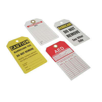 Customized High Quality Plastic Safety Tags with Logo and Design