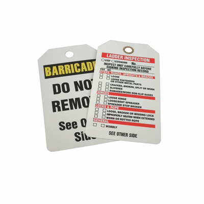 Customized High Quality Plastic Safety Tags with Logo and Design