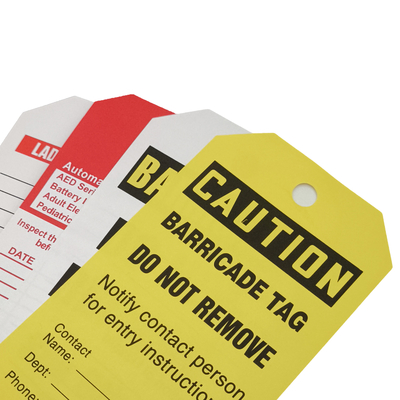 Customized High Quality Plastic Safety Tags with Logo and Design