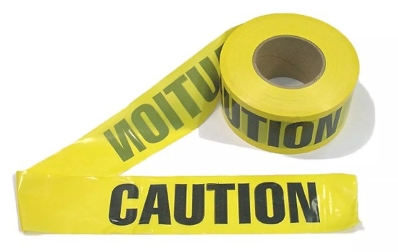 Custom Printed Caution Barricade Safety PE Roll Non Adhesive Warning Tape