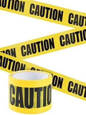 Custom Printed Caution Barricade Safety PE Roll Non Adhesive Warning Tape