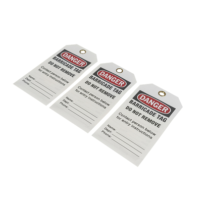 Waterproof And Durable Plastic Safety Tags For Industrial