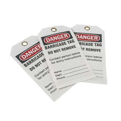 Waterproof And Durable Plastic Safety Tags For Industrial