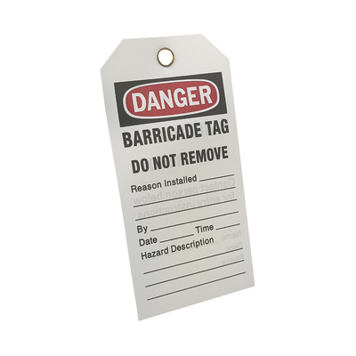 Waterproof And Durable Plastic Safety Tags For Industrial