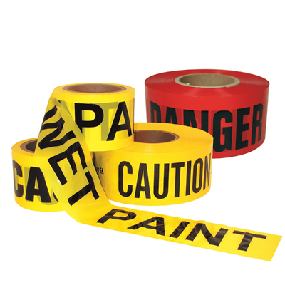 Plastic Barrier Tape PE Yellow Material Polyethylene Non Adhesive Warning Tape for Hazardous Areas Packing Tape