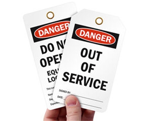 Custom PVC Warning Tag Plastic Waterproof Safety Warning Tag