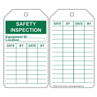 Custom Design Printable PVC Durable Waterproof Inspection Tag