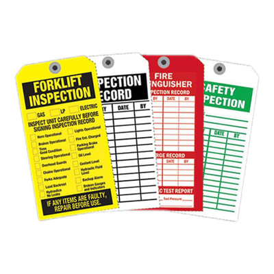 Custom Safety Inspection Tag Label Polyester Waterproof Double Side Printing Plastic Tag