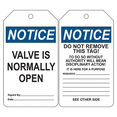 Plastic Safety Tag Polyester Rectangle Double Side Printed Safety Tag