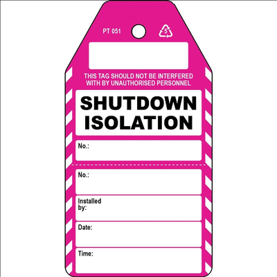 Isolation Tag PVC Waterproof Durable Lockout Tag