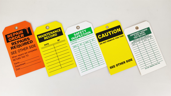 Inspection Tag Vinyl Waterproof Durable Plastic Safety Tag