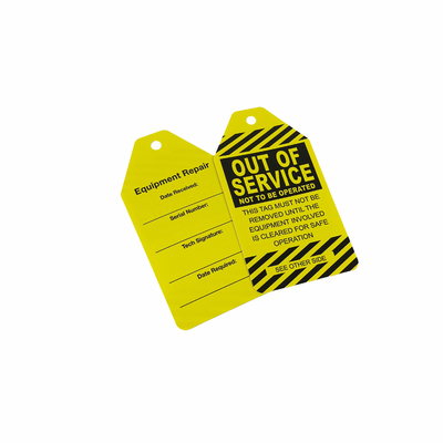 Customized Both Size and Language PVC Plastic Label Safety Lock-out Tagout ' Tags