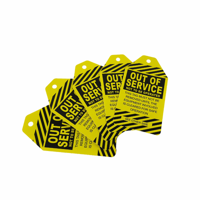 Customized Both Size and Language PVC Plastic Label Safety Lock-out Tagout ' Tags