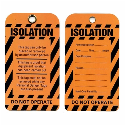 Rectangle Plastic Tag Polyester Double Sided Plastic Safety Tag